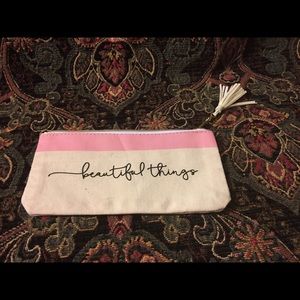 NEW “BEAUTIFUL THINGS” Canvas Cosmetic Bag